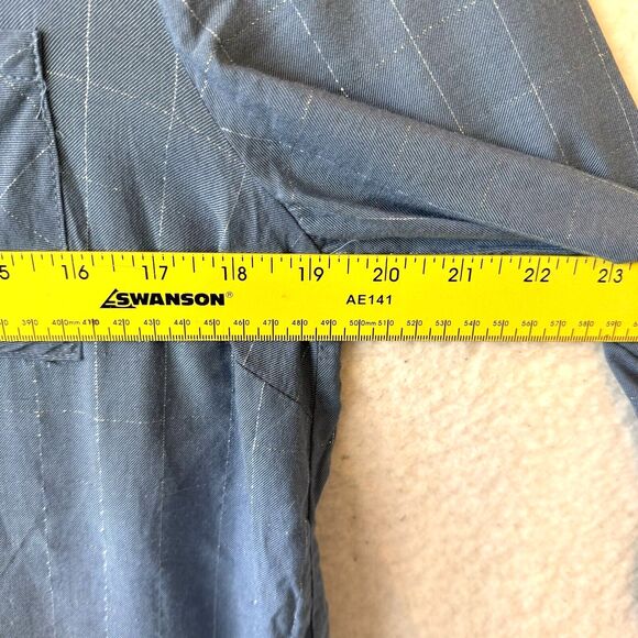 Chicos Women's Blue Button Down Shirt Size 0 Small Cotton Blend Roll Tab Sleeves - Picture 5 of 10